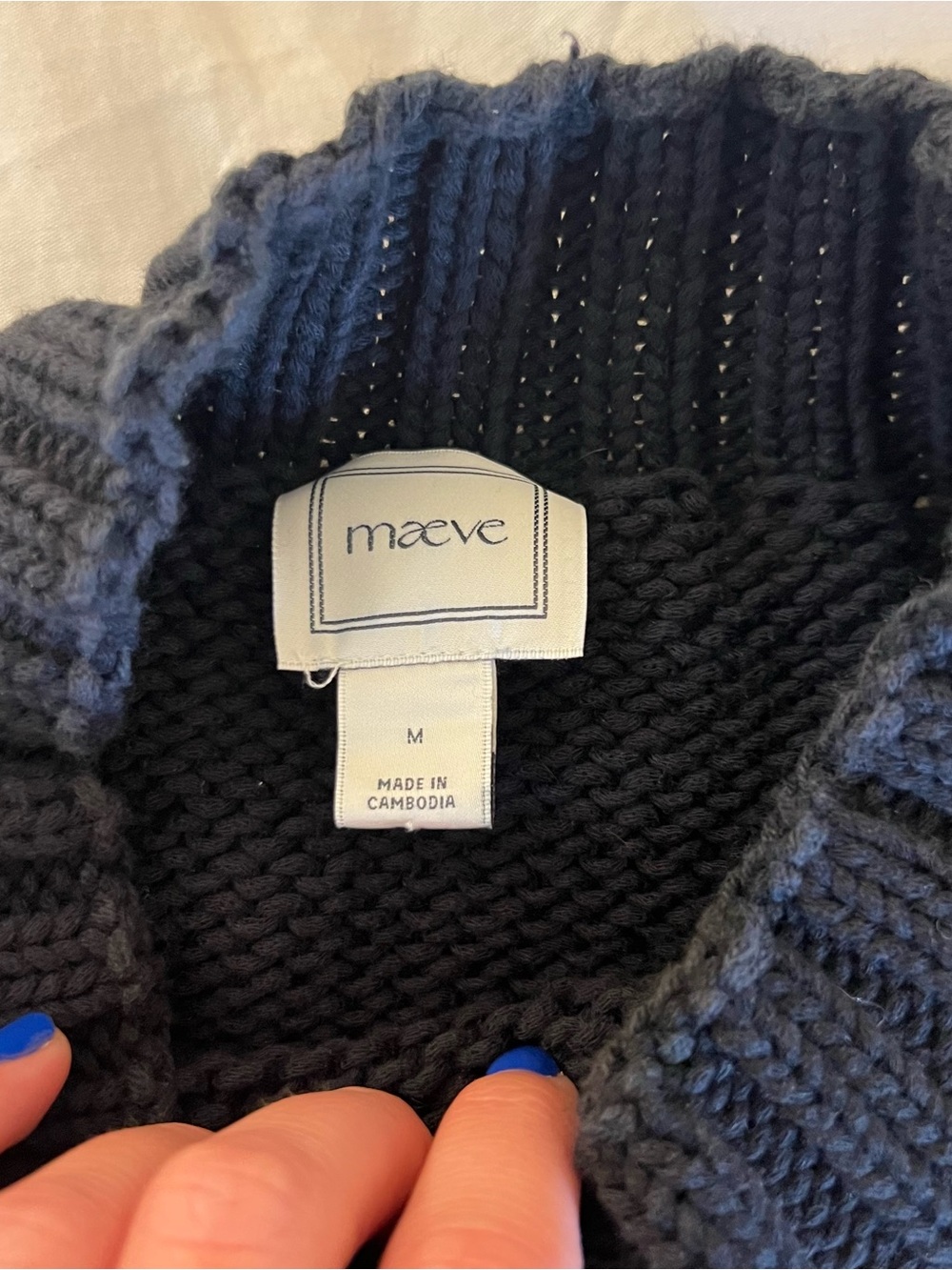 Maeve navy cherries sweater - Picture 3 of 3